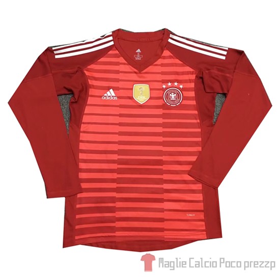 Maglia Germania Portiere Manica Lunga 2018 Rosso - Clicca l'immagine per chiudere
